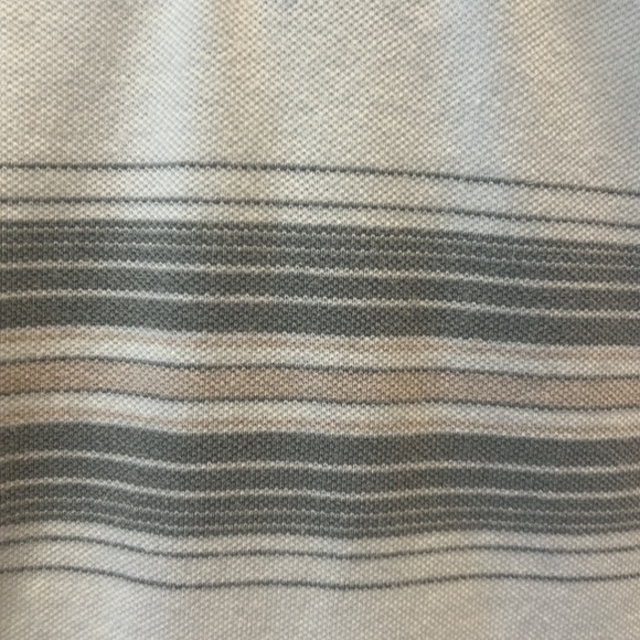 Perry Ellis Polo, Size XL (runs small), White/Grey/Salmon - Picture 3 of 5